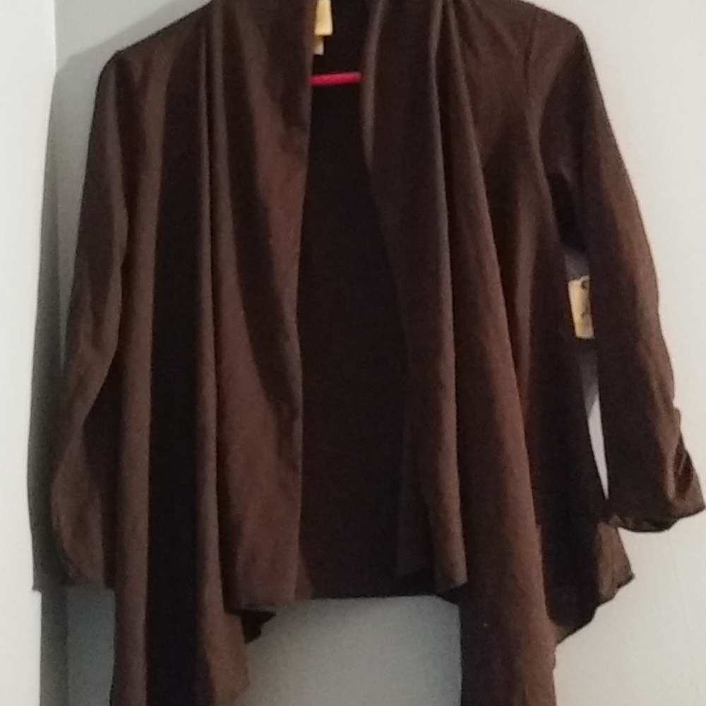 3/4 sleeve light weight black cardigan